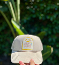 Load image into Gallery viewer, "I Surf Small Waves" Oatmeal Foam Trucker Hat - O/S